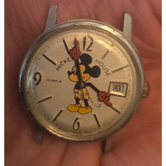 Helbros Other - Vintage Helbros Mickey Mouse Watch Walt Disney Productions Date Indicator